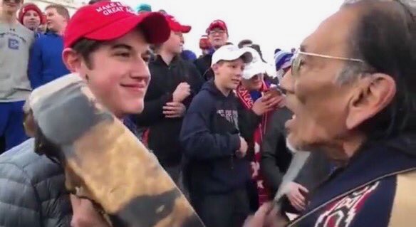 Native American Veteran Harassed by Students Wearing MAGA Hats