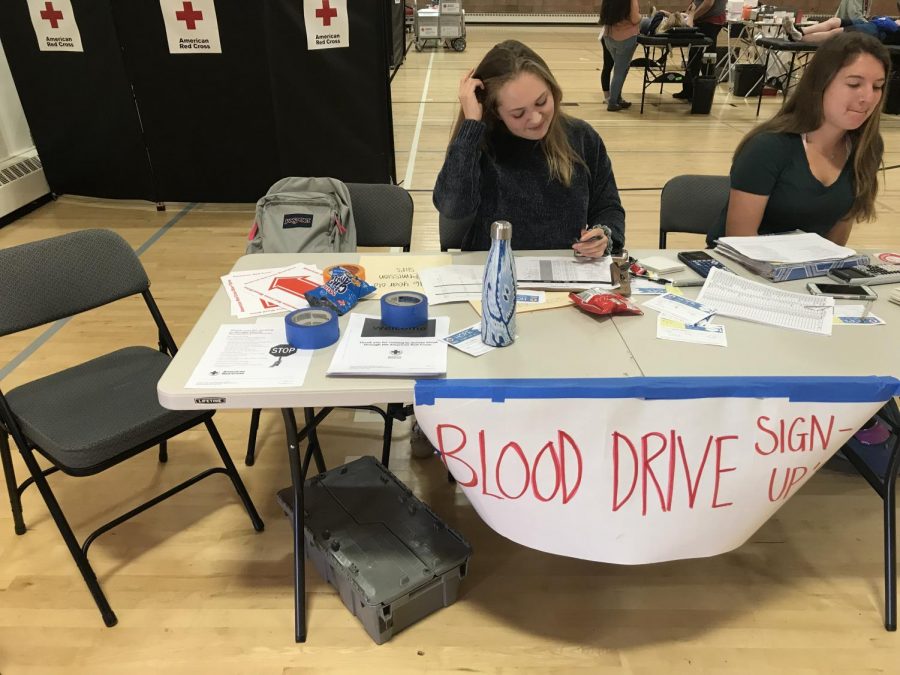 Holly+Rusch%2C+lead+of+the+Blood+Drive+committee%2C+was+happy+with+the+turnout.