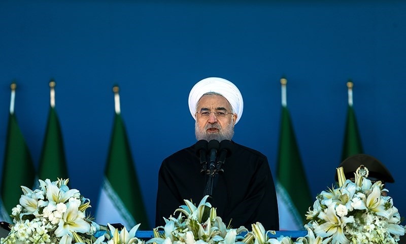 President Rouhani at National Armed Force Day parade