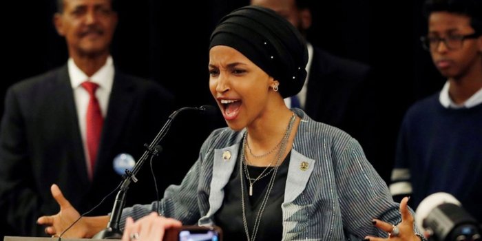 Ilhan+Omar%2C+one+of+the+first+Muslim+women+elected+to+congress%2C+gives+a+passionate+campaign+speech