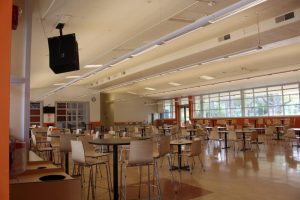 The multi-use room (MUR) at Woodside High School is where everyone has lunch , but it is also where the freshman transition program is held.