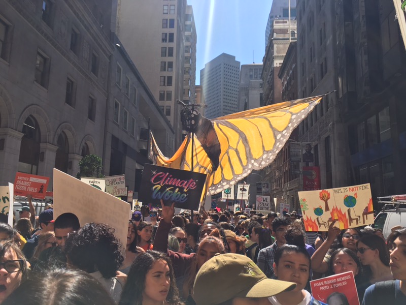 Woodside students attended the climate protest in San Francisco on September 27.