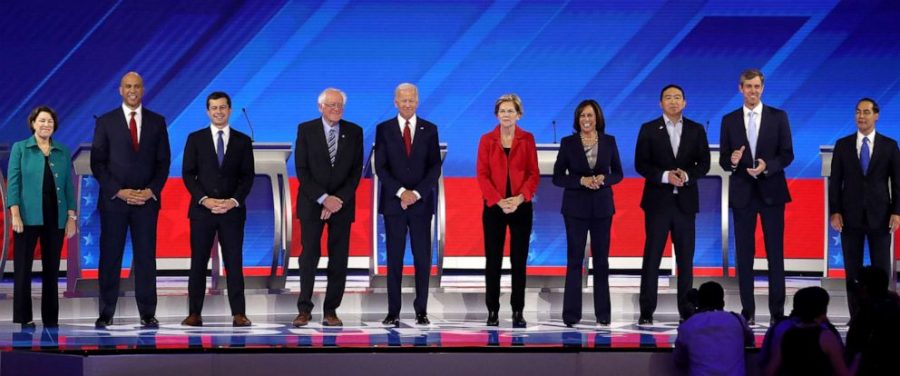 The Democratic candidates arrive at the Houston Democratic Debate on September 12, 2019.