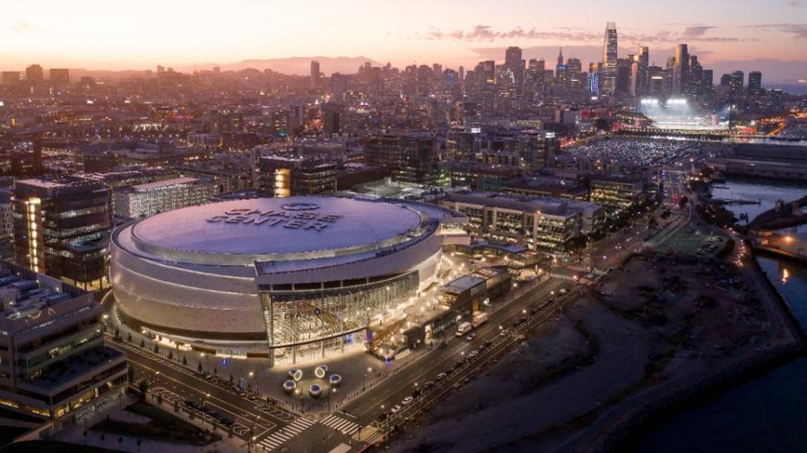 Heres a birds eye view of the Chase Center located in San Francisco.