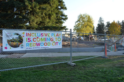 The Magic Bridge park in Redwood City remains under development.