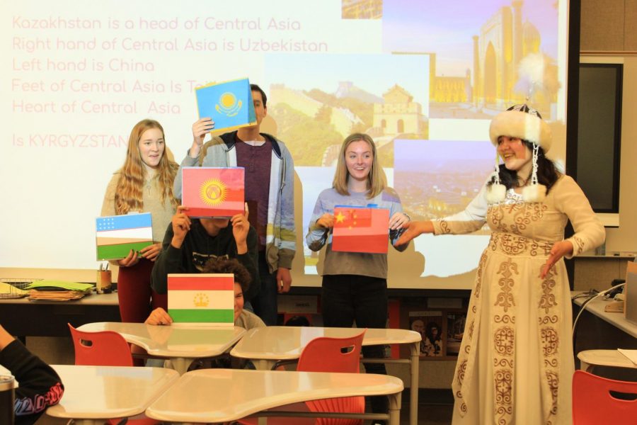 Woodside exchange students represented their culture during International Education Week.