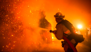 Firefighters on the front lines of the Northern California wildfires.