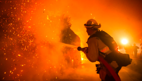 Firefighters on the front lines of the Northern California wildfires.