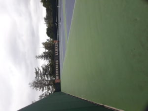 Woodsides newly remodelled tennis courts show a clean and polished look. 