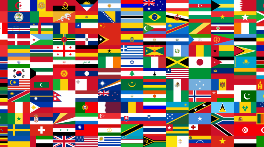 Country flags that portray the growing diversity in our society