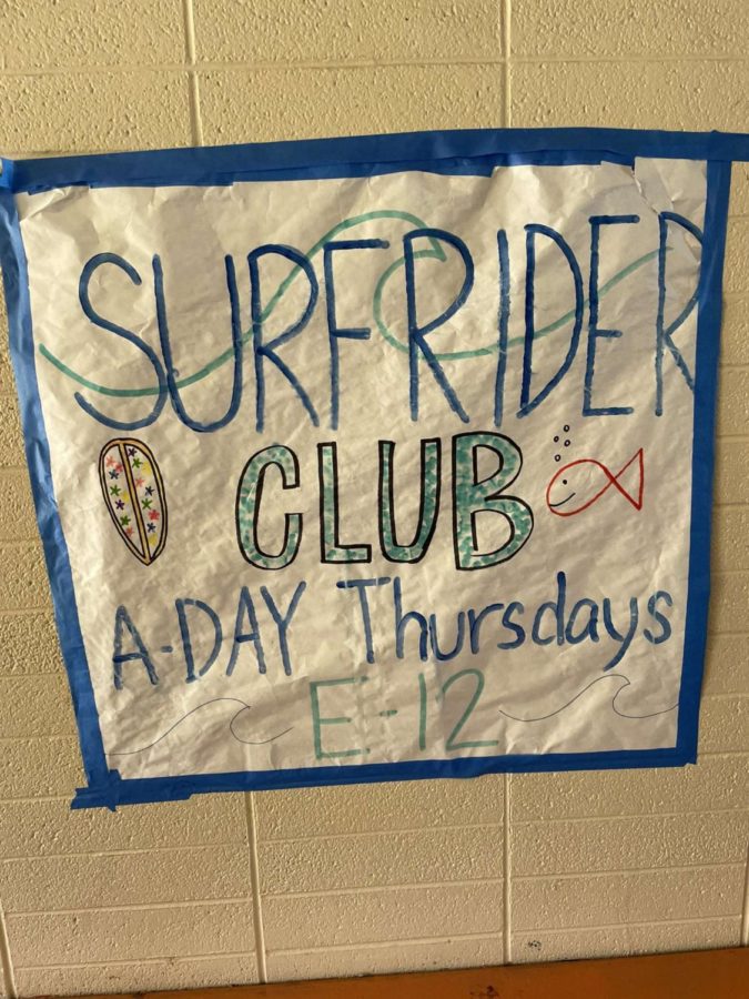 Surfriders Club meets on A-Day Thursdays in E-12 with the help of club advisor, Kayla Dice.