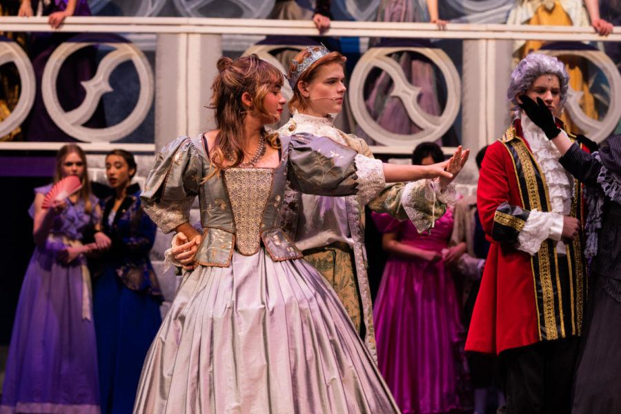 Ensemble member Ava Bey dances with Prince Christopher played by Nick Weppner.