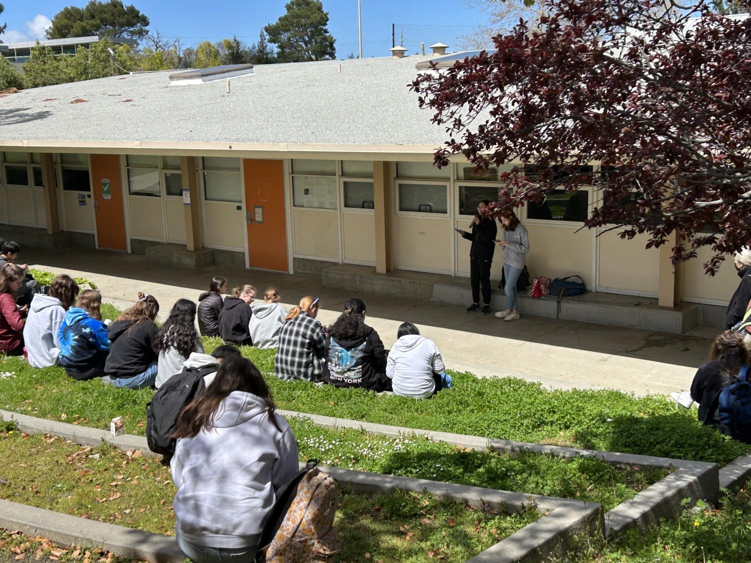 Octagon members gather for a presentation regarding various volunteering opportunities.