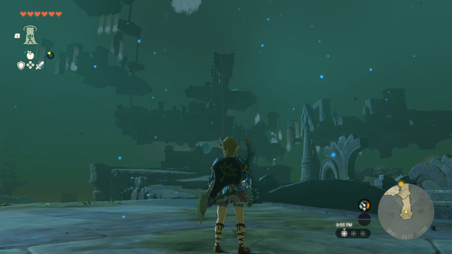 The player accesses each dungeon after traversing complex archipelago of floating sky islands. 