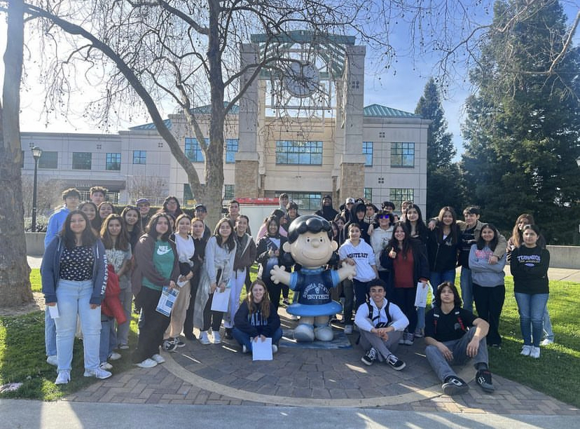 Woodside AVID students have the opportunity to go on college tours.