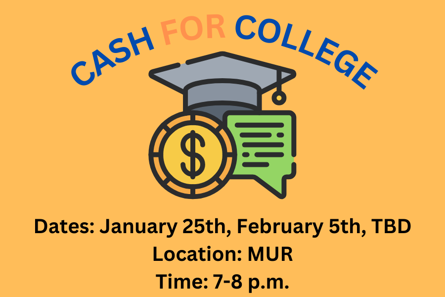 The Cash for College workshop assists/informs students and parents on filling out financial aid applications for college.