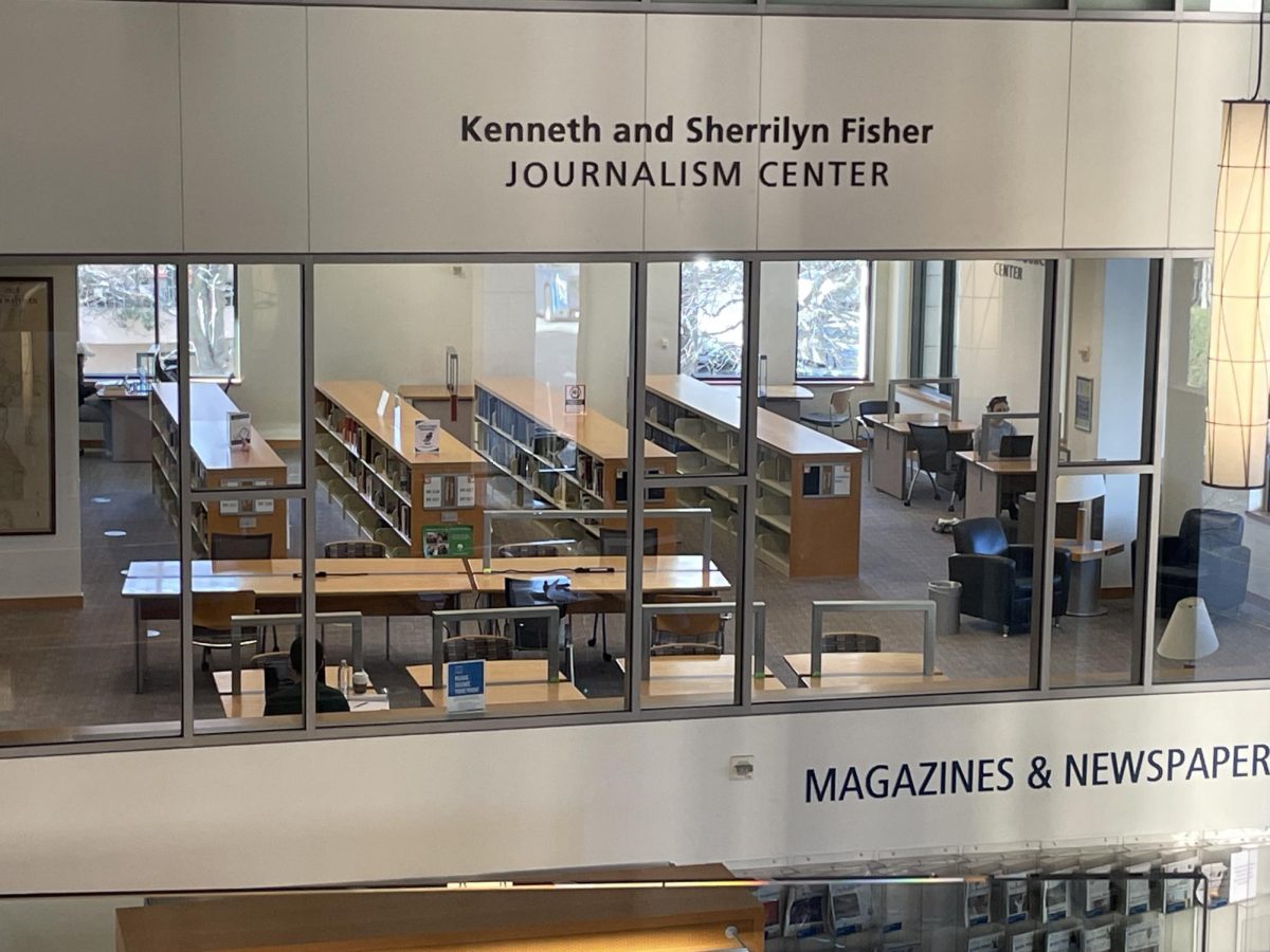 The San Mateo Public Library offers many different seating areas for library-goers.
