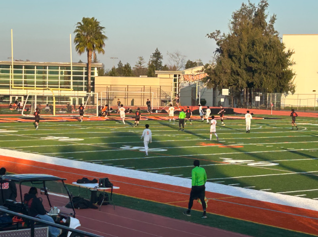 The varsity boys soccer won big Friday night against San Mateo High School.