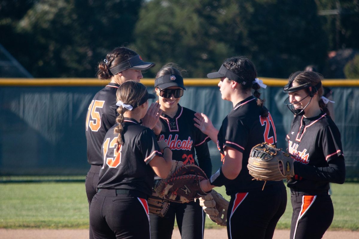 Woodside girls softball at the game against Mercy High School.
