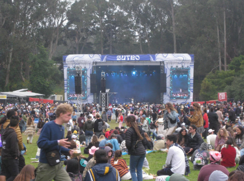 A photo of an Outside Lands stage at the 2024 festival.
