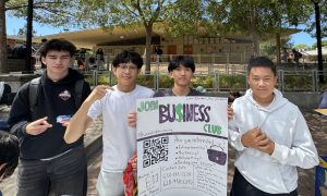 Business club, a new club at Woodside High School, at club rush.