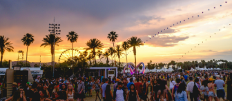 Image of the 2014 Coachella with a trendy and sunset-like vibe.