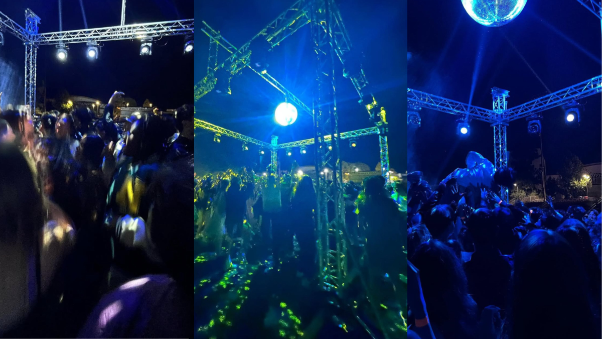 Photos of the dance floor from the homecoming dance.