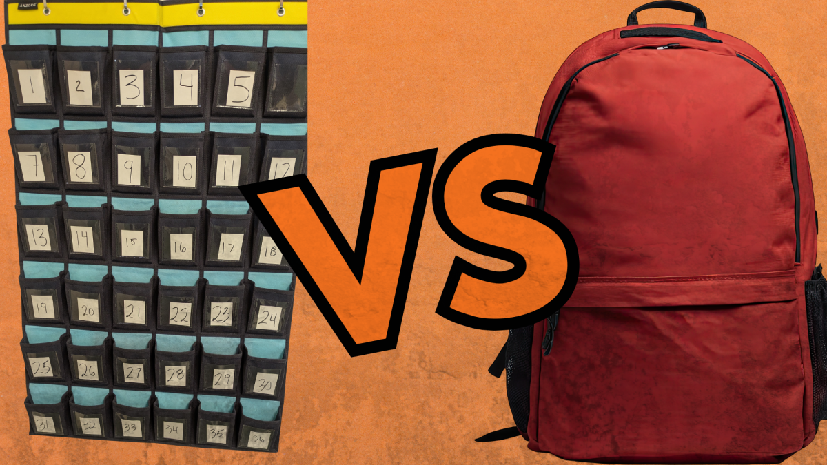 Woodside students have opinions about the difference between keeping their phones in back packs versus the new phone pocket system.
