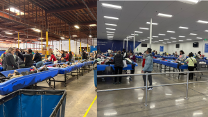 The San Francisco (left) Goodwill Bins and San Jose (right) Goodwill Bins side by side