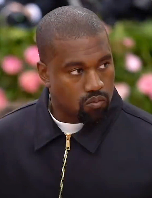 Kanye West on the red carpet of the 2019 Met Gala in New York. 