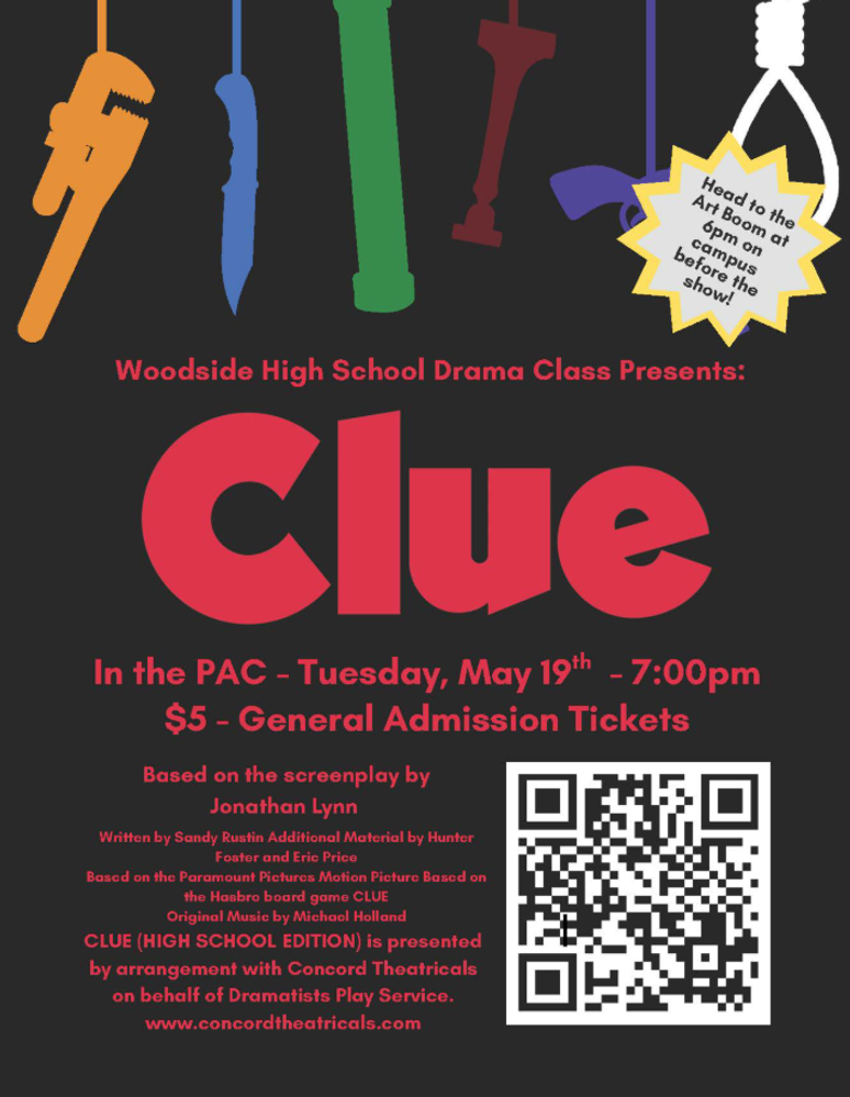 The Drama III and IV class is putting on a student run production of the play “Clue.”
